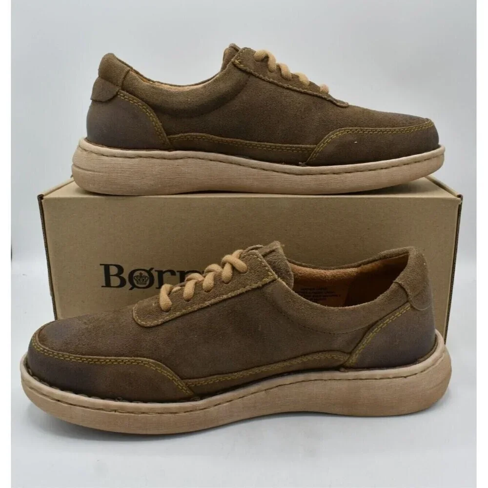 Born Mens‎ Size 9 Dustin Taupe Distressed Leather Casual Shoes